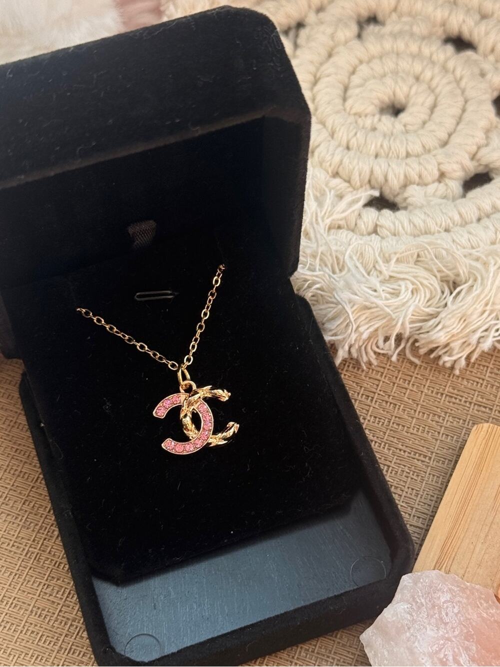 ONLY 1! Vintage CC Gold logo Upcycled Necklace